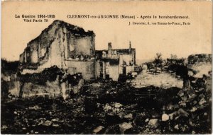 CPA Militaire Clermont-En-Argonne - Aprés le bombardement (91886)