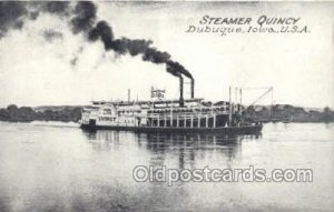 Quincy, Dubuque, Iowa, USA Steamboat, Ship Unused 