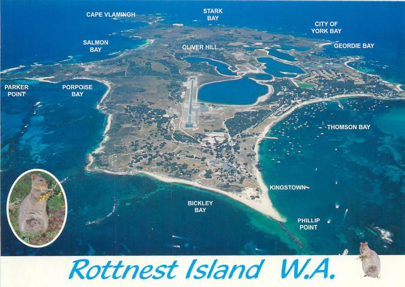 Aerial View of Rottnest Island Western Australia photography by Annette Kent