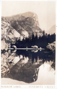 VINTAGE POSTCARD REAL PHOTO RPPC SCENE AT MIRROR LAKE YOSEMITE VALLEY 1925-1942