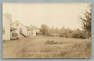 BROOKLIN ME HILLSIDE COLONY ANTIQUE REAL PHOTO POSTCARD RPPC