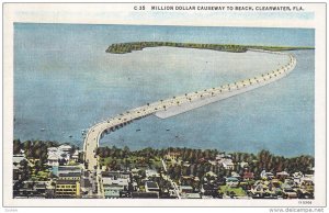 Million Dollar Causeway to beach , CLEARWATER , Florida , 1910s