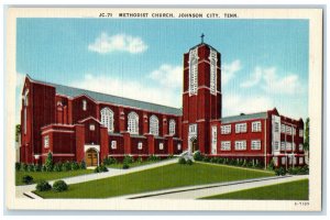 c1930's Side View Methodist Church Johnson City Tennessee TN Unposted Postcard