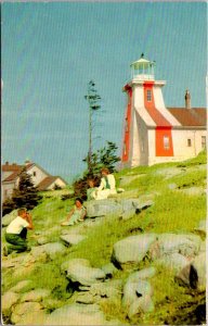 Lighthouses Point Brim Lighthouse Near Digby Nova Scotia Canada