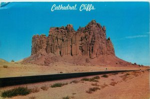 Cathedral Cliffs between Gallup & Ship-rock New Mexico Vintage Postcard