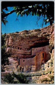 Vtg Arizona AZ Montezuma Castle Cliff Dwellings Verde Valley View Postcard