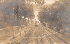 J46/ Rock Island Illinois RPPC Postcard Black Hawk's Watch Tower Toboggan 244