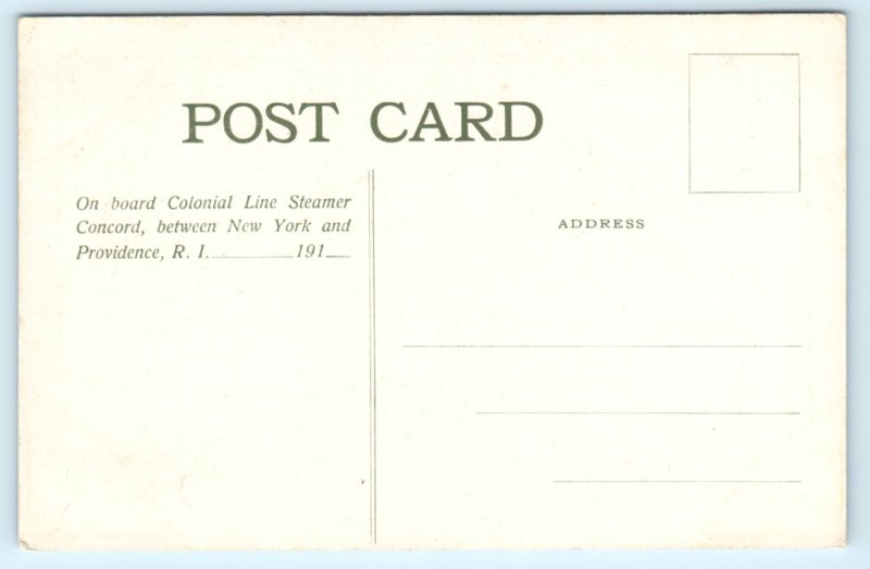 Steamship Colonial Navagation Company Ship Postcard