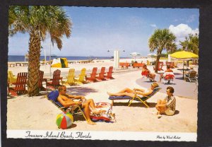 FL Treasure Island Beach Bathers Florida Postcard PC