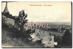 Postcard Old Hermitage Saint Sauveur View Mantes