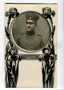 275634 WWI War SOLDIER Art Nouveau IRIS Germany PHOTO COLLAGE