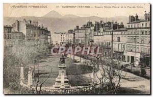 Old Postcard L & # 39Auvergne Picturesque Square Blaise Pascal Clermont Ferra...