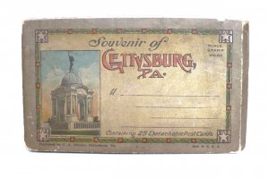 1915-1930 Gettysburg PA Book of 25 Postcards Complete