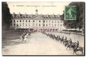 Old Postcard Saumur Cavalry military school Carousel (jumper horse racing)