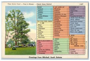 Greetings From Mitchell South Dakota SD Correspondence Checklist Postcard
