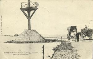france, NOIRMOUTIER, Passage du Gois, Marée Basse, Horse Cart (1900) Stamp