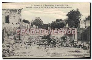 Postcard Old Revigny La Rue De La Paix After The Bombing