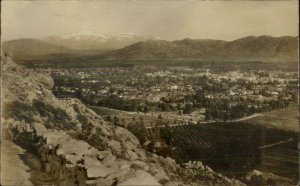 Riverside CA View From Rubidoux Mtn c1910 Real Photo Postcard