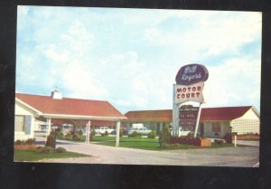 CLAREMORE OKLAHOMA ROUTE 66 WILL ROGERS MOTOR COURT ADVERTISING POSTCARD OK