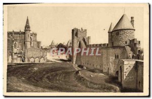 Old Postcard Cite De Carcassonne Interiors Walls Basilica of St. Nazaire