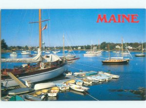 1980's BOAT SCENE Kittery - Near York & Portsmouth Maine ME AF4536