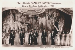 Harry Benet's Gaiety Fayre Company Grand Pavilion Bridlington Vintage RPPC 08.90