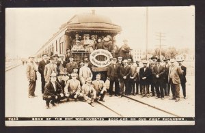 Arkansas Valley RPPC c1910 LAND TOUR Buyers PAYNE SPECIAL TRAIN Railroad