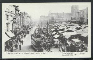 Norfolk Postcard - Old Norwich - Gentleman's Walk c1919 - C1346