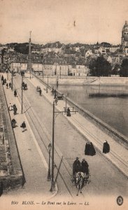 Vintage Postcard 1910's The Bridge Blois Le Pont Sur La Loire France