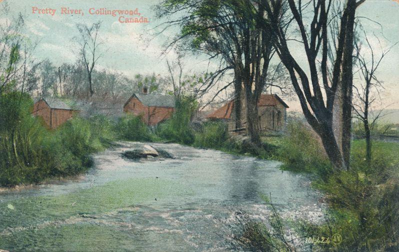 Pretty River at Collingwood, Ontario, Canada - pm 1906 - UDB