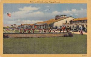 Las Vegas Nevada Hotel Last Frontier Linen Antique Postcard K39996