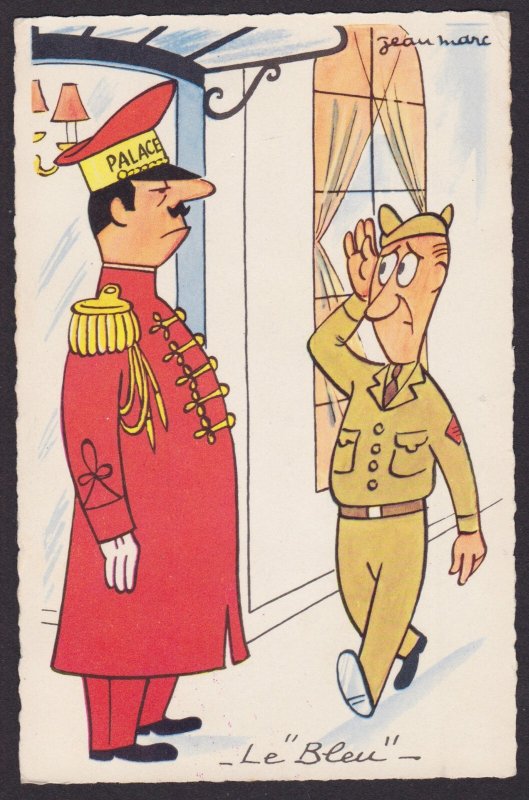 BELGIUM 1956, Postcard, Jean Marc, Army, Humor, Patriotic, Used
