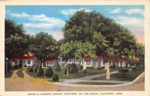 Gulfport Mississippi Moody's Modern Tourist Cottages Vintage Postcard AA57237