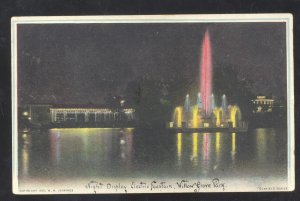 WILLOW GROVE PARK PENNSYLVANIA AMUSEMENT PARK AT NIGHT VINTAGE POSTCARD