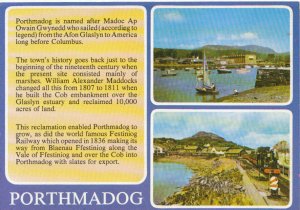 Wales Postcard - Views of Porthmadog - Caernarvonshire - Ref TZ5164