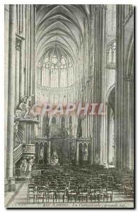 Old Postcard Amiens Cathedral nave