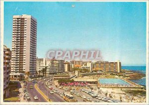 Modern Postcard Cape Town South Africa A Line of Flats Overlooks the bucket P...