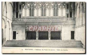 Old Postcard Poitiers Interior of Courthouse Guard Room