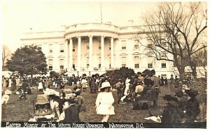 Washington DC White House Grounds Easter Egg Roll Monday Real Photo Postcard