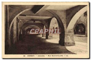 Old Postcard Annecy Arcades Rue Sainte Claire