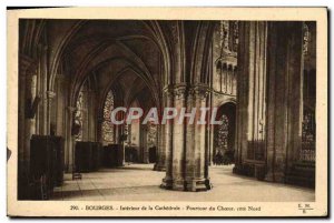 Old Postcard Bourges Interior of the Cathedral Choir Circumference