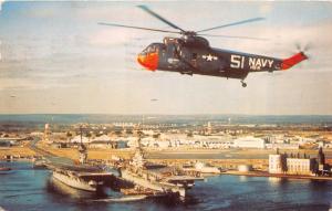 QUONSET POINT~N KINGSTOWN RI U S NAVAL AIR STATION~ATLANTIC FLEET POSTCARD 1973