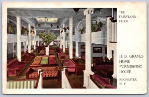 K32/ Rochester New York Postcard c1910 Advertising H.B. Graves Store 312
