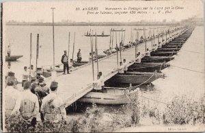 Angers Manoeuvre de Pontages Boats Soldiers Military WW1 era Postcard H24