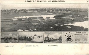Niantic Connecticut Camp Cole Multiview c1900-20s Vintage Postcard