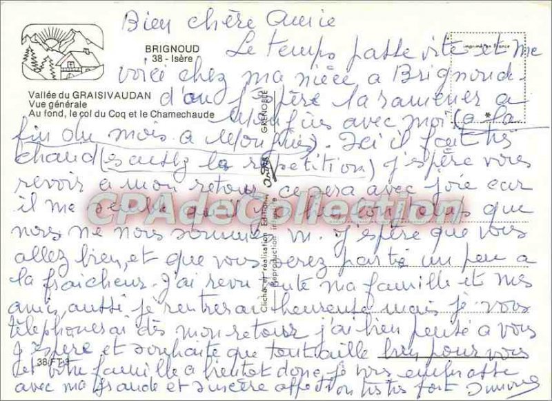 Postcard Modern Brignoud Isere Valley of Graisivaudan General view at the bot...