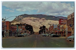 c1960's Park County Seat Sheridan Avenue Cody WY Business Section Postcard