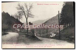 Old Postcard Bussang Vosges By entering France in sontant Tunnel Frontier Bus...