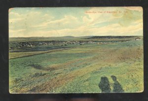 EDGEMONT SOUTH DAKOTA BIRDSEYE VIEW 1909 VINTAGE POSTCARD