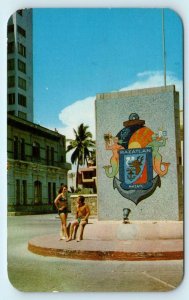 MAZATLAN, Sinaloa, Mexico ~ MAZATLAN SEAL Street Scene 1966  Postcard